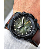 Fossil Bronson Chronograph Black Dial Brown Leather Strap Watch for Men - FS5856 Authentic Buy Shop Now