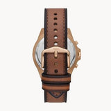 Fossil Garrett Chronograph Brown Dial Brown Leather Strap Watch for Men - FS5867 Authentic Buy Shop Now