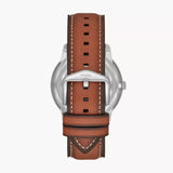 Fossil Neutra Minimalist Moonphase Blue Dial Brown Leather Strap Watch for Men - FS5903 Authentic Buy Shop Now