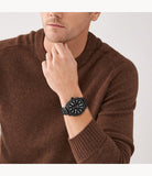 Fossil Machine Black Dial Black Steel Strap Watch for Men - FS4775 Authentic Buy Shop Now
