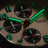 Fossil Sport Tourer Chronograph White Dial Brown Leather Strap Watch for Men - FS6042 Authentic Buy Shop Now