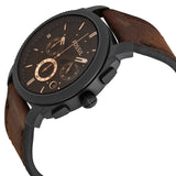 Fossil Machine Flight Chronograph Brown Dial Brown Leather Strap Watch for Men - FS4656 Authentic Buy Shop Now