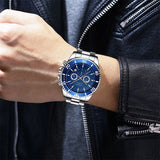 Hugo Boss Ocean Edition Chronograph Blue Dial Silver Steel Strap Watch for Men - 1513704 Authentic Buy Shop Now