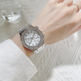 Guess Starlight Multifunction Diamonds White Dial White Rubber Strap Watch for Women - W0846L8 Authentic Buy Shop Now