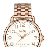 Coach Delancey White Dial Rose Gold Steel Strap Watch for Women - 14502262 Authentic Buy Shop Now