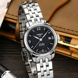 Tissot Le Locle Small Automatic Black Dial Silver Steel Strap Watch For Women - T41.1.183.54 Authentic Buy Shop Now