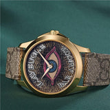 Gucci G Timeless Eye Beige Dial Beige Leather Strap Watch For Men - YA1264022 Authentic Buy Shop Now