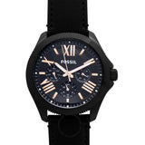Fossil Cecile Multifunction Black Dial Black Leather Strap Watch for Men - AM4523 Authentic Buy Shop Now