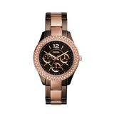 Fossil Stella Multifunction Brown Dial Two Tone Steel Strap Watch for Women - ES4079 Authentic Buy Shop Now