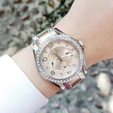 Fossil Riley Multifunction Rose Gold Dial Two Tone Steel Strap Watch for Women - ES4145 Authentic Buy Shop Now