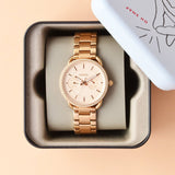 Fossil Tailor Rose Gold Dial Rose Gold Steel Strap Watch for Women - ES4264 Authentic Buy Shop Now