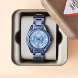 Fossil Riley Quartz Blue Dial Blue Steel Strap Watch for Women - ES4294 Authentic Buy Shop Now