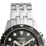 Fossil FB-01 Chronograph Black Dial Silver Steel Strap Watch for Men - FS5864 Authentic Buy Shop Now