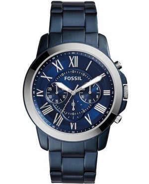 Fossil Grant Chronograph Blue Dial Blue Steel Strap Watch for Men - FS5230 Authentic Buy Shop Now