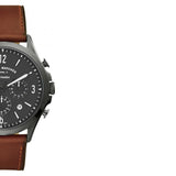 Fossil Forrester Chronograph Grey Dial Brown Leather Strap Watch for Men - FS5815 Authentic Buy Shop Now