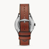Fossil Forrester Automatic Skeleton Grey Dial Brown Leather Strap Watch for Men - ME3178 Authentic Buy Shop Now