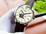 Fossil Townsman Automatic White Dial Brown Leather Strap Watch for Men - ME3064 Authentic Buy Shop Now
