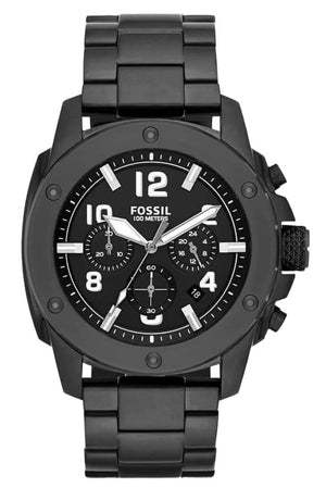 Fossil Machine Chronograph Black Dial Black Steel Strap Watch for Men - FS4927 Authentic Buy Shop Now