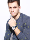 Fossil Nate Chronograph White Dial Blue Leather Strap Watch for Men - JR1480 Authentic Buy Shop Now