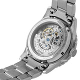 Fossil FB-01 Automatic Skeleton Black Dial Silver Steel Strap Watch for Men - ME3190 Authentic Buy Shop Now