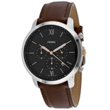 Fossil Neutra Chronograph Black Dial Brown Leather Strap Watch for Men - FS5408 Authentic Buy Shop Now