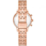 Fossil Neutra Chronograph Mother of Pearl Brown Dial Rose Gold Steel Strap Watch for Women - ES5218 Authentic Buy Shop Now