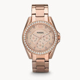 Fossil Stella Rose Gold Dial Rose Gold Steel Strap Watch for Women - ES3590 Authentic Buy Shop Now