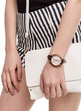 Fossil Boyfriend White Dial Brown Leather Strap Watch for Women - ES3616 Authentic Buy Shop Now