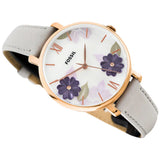 Fossil Jacqueline Mother of Pearl Dial Grey Leather Strap Watch for Women - ES4672 Authentic Buy Shop Now
