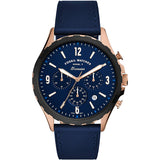 Fossil Forrester Chronograph Blue Dial Blue Leather Strap Watch for Men - FS5814 Authentic Buy Shop Now