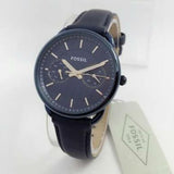 Fossil Tailor Blue Dial Blue Leather Strap Watch for Women - ES4092 Authentic Buy Shop Now