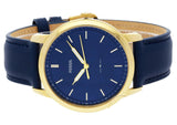 Fossil The Minimalist 3H Analog Blue Dial Blue Leather Strap Watch for Men - FS5789 Authentic Buy Shop Now