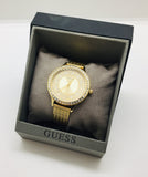 Guess Soiree Diamonds Gold Dial Gold Mesh Bracelet Watch for Women - GW0402L2 Authentic Buy Shop Now