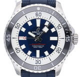 Breitling Superocean Automatic 44 Blue Dial Blue Rubber Strap Watch for Men - A17376211C1S1 Authentic Buy Shop Now