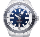 Breitling Superocean Automatic 44mm Blue Dial Silver Steel Strap Watch for Men - A17376211C1A1 Authentic Buy Shop Now