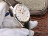 Longines Master Collection Automatic 38.5mm Silver Diamond Dial Brown Leather Strap Watch for Men - L2.755.4.77.3 Authentic Buy Shop Now