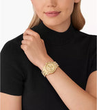 Michael Kors Everest Chronograph Crystals Gold Dial Gold Steel Strap Watch For Women - MK7254 Authentic Buy Shop Now