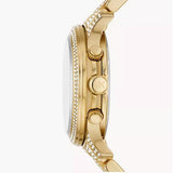 Michael Kors Everest Chronograph Crystals Gold Dial Gold Steel Strap Watch For Women - MK7254 Authentic Buy Shop Now