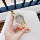 Guess Moonlight Diamonds Gold Dial Gold Steel Strap Watch for Women - GW0320L5 Authentic Buy Shop Now
