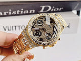 Guess Moonlight Diamonds Gold Dial Gold Steel Strap Watch for Women - GW0320L5 Authentic Buy Shop Now