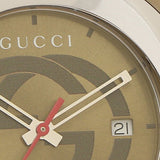 Gucci Sync XXL Quartz Brown Dial Brown Leather Strap Watch For Men - YA137106 Authentic Buy Shop Now