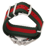 Gucci Grip Quartz Chronograph Red Dial Two Tone NATO Strap Watch for Men - YA157304 Authentic Buy Shop Now