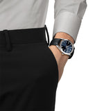 Tissot Gentlemen Blue Dial Black Leather Strap Watch for Men - T127.410.16.041.01 Authentic Buy Shop Now