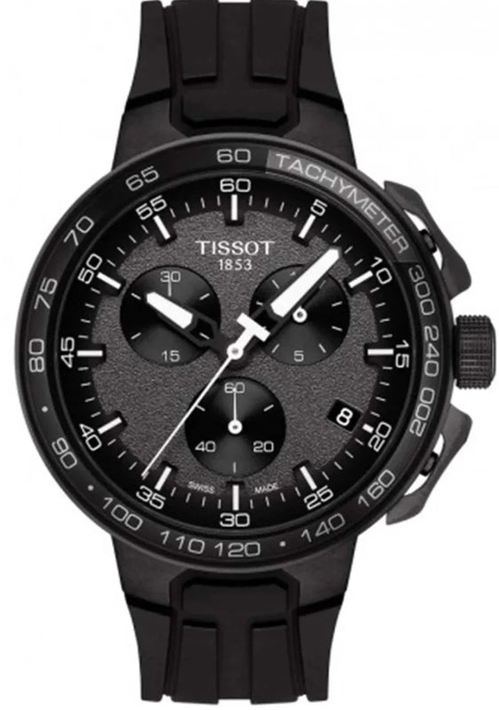 Tissot T Race Cycling Chronograph Black Dial Black Rubber Strap Watch For Men - T111.417.37.441.03 Authentic Buy Shop Now