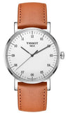 Tissot T Classic Everytime Large White Dial Brown Leather Strap Watch For Men - T109.610.16.037.00 Authentic Buy Shop Now
