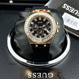Guess Baguette Crystals Black Dial Black Silicone Strap Watch For Men - GW0208G1 Authentic Buy Shop Now