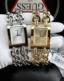 Guess Mod Heavy Metal Gold Dial Gold Steel Strap Watch For Women - W1117L2 Authentic Buy Shop Now