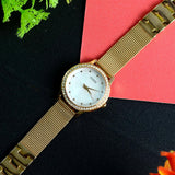 Guess Chelsea Mother of Pearl White Dial Rose Gold Mesh Strap Watch For Women - W0647L2 Authentic Buy Shop Now