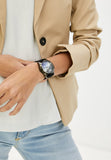 Guess Crush Crystals Silver Dial Black Rubber Strap Watch for Women - W1223L4 Authentic Buy Shop Now
