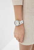 Guess Frontier Diamonds Silver Dial White Rubber Strap Watch for Women - GW0045L1 Authentic Buy Shop Now
